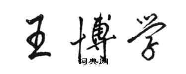 駱恆光王博學行書個性簽名怎么寫