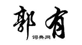 胡問遂郭有行書個性簽名怎么寫
