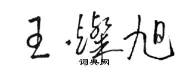 駱恆光王燦旭草書個性簽名怎么寫