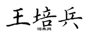 丁謙王培兵楷書個性簽名怎么寫