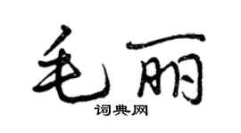 曾慶福毛麗行書個性簽名怎么寫