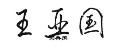 駱恆光王亞國行書個性簽名怎么寫