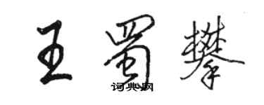 駱恆光王蜀攀行書個性簽名怎么寫