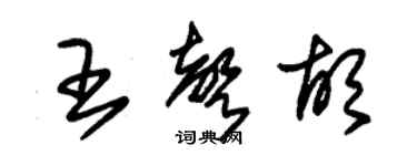 朱錫榮王聲胡草書個性簽名怎么寫