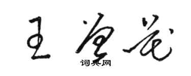 駱恆光王曾花草書個性簽名怎么寫