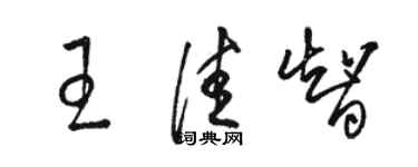 駱恆光王佳智草書個性簽名怎么寫