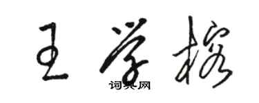 駱恆光王學榕草書個性簽名怎么寫