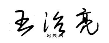 朱錫榮王治亮草書個性簽名怎么寫