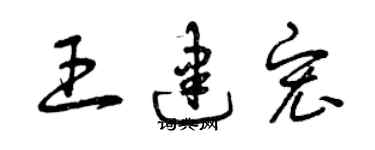 曾慶福王建宏草書個性簽名怎么寫