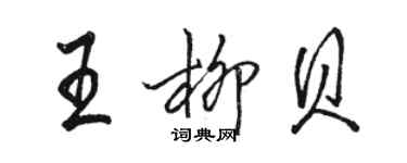 駱恆光王柳貝行書個性簽名怎么寫