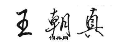 駱恆光王朝真行書個性簽名怎么寫