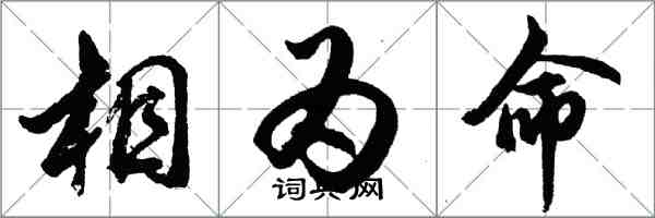 胡問遂相為命行書怎么寫