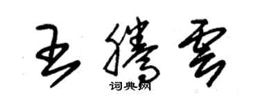 朱錫榮王騰雲草書個性簽名怎么寫