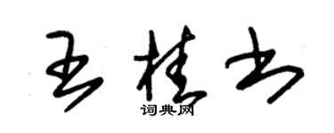 朱錫榮王桂書草書個性簽名怎么寫