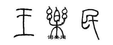 陳墨王樂民篆書個性簽名怎么寫