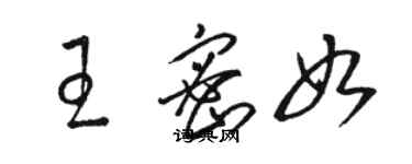 駱恆光王密如草書個性簽名怎么寫