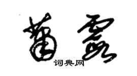 朱錫榮蕭霞草書個性簽名怎么寫