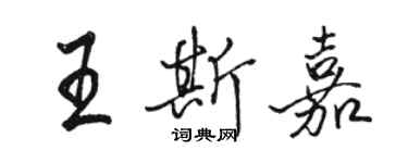 駱恆光王斯嘉行書個性簽名怎么寫