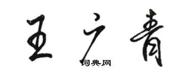 駱恆光王廣青行書個性簽名怎么寫