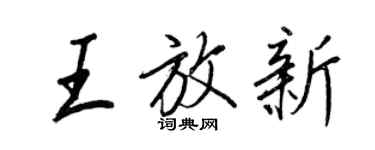王正良王放新行書個性簽名怎么寫