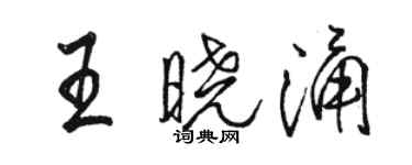 駱恆光王曉涌行書個性簽名怎么寫