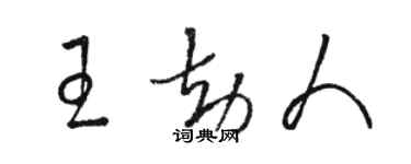 駱恆光王劫人草書個性簽名怎么寫