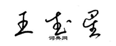 梁錦英王武星草書個性簽名怎么寫