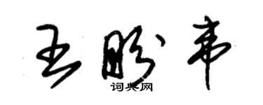 朱錫榮王盼韋草書個性簽名怎么寫