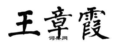 翁闓運王章霞楷書個性簽名怎么寫