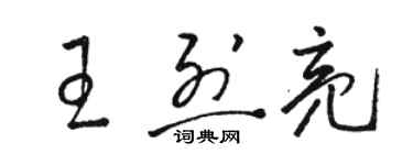 駱恆光王烈亮草書個性簽名怎么寫