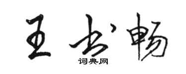 駱恆光王書暢行書個性簽名怎么寫