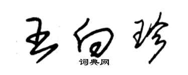 朱錫榮王向珍草書個性簽名怎么寫