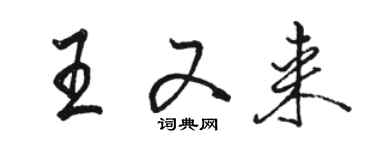 駱恆光王又來行書個性簽名怎么寫