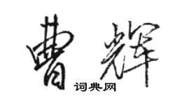 駱恆光曹輝行書個性簽名怎么寫