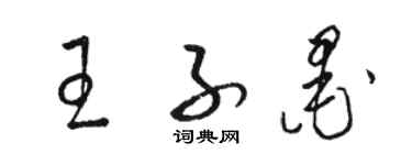 駱恆光王子墨草書個性簽名怎么寫
