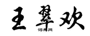 胡問遂王翠歡行書個性簽名怎么寫