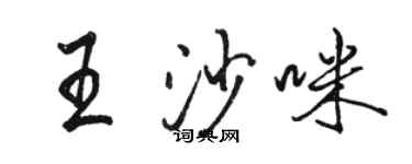 駱恆光王沙咪行書個性簽名怎么寫