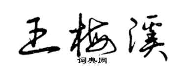 曾慶福王梅溪草書個性簽名怎么寫