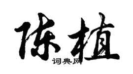 胡問遂陳植行書個性簽名怎么寫