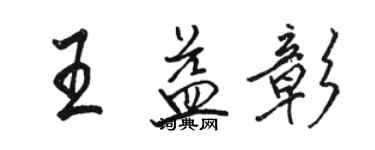 駱恆光王益彰行書個性簽名怎么寫