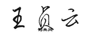 駱恆光王貞雲行書個性簽名怎么寫