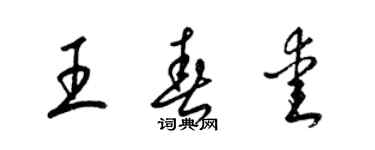 梁錦英王春愛草書個性簽名怎么寫