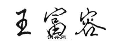 駱恆光王富容行書個性簽名怎么寫