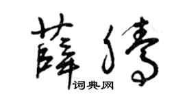 曾慶福薛騰草書個性簽名怎么寫