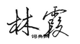 駱恆光林霞行書個性簽名怎么寫