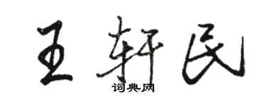 駱恆光王軒民行書個性簽名怎么寫