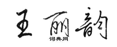 駱恆光王麗韻行書個性簽名怎么寫