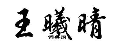 胡問遂王曦晴行書個性簽名怎么寫