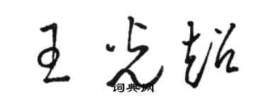 駱恆光王光超草書個性簽名怎么寫