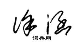 朱錫榮徐涵草書個性簽名怎么寫